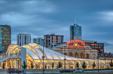 Exterior of Union Station in Denver, Colorado.