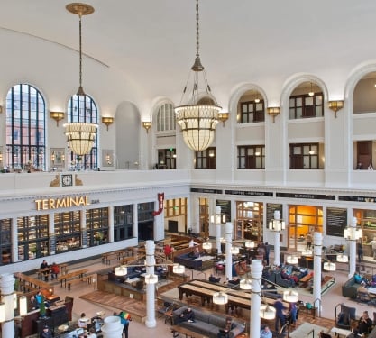Union Station Great Hall at the Crawford Hotel in Denver, Colorado.
