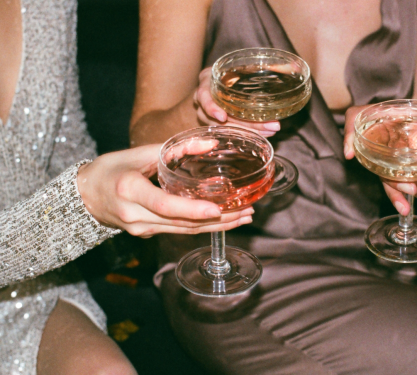 Close up of women enjoying drinks