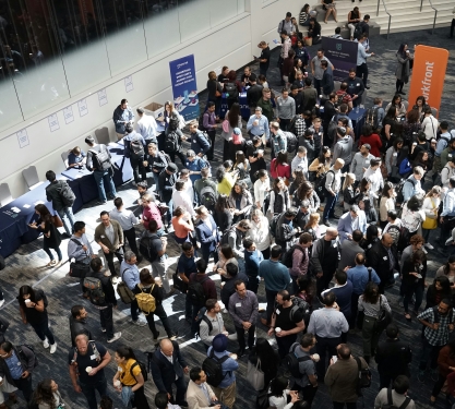 Birds eye view of a group of people