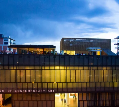 exterior view of the rooftop of the museum of contemporary art