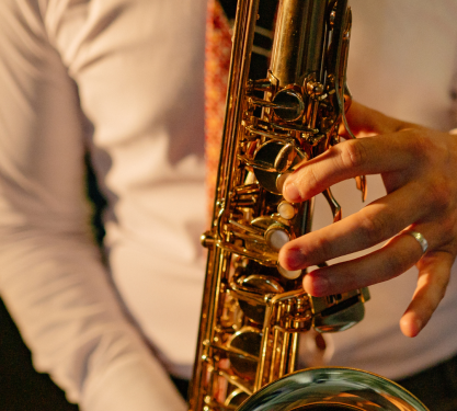 someone playing an instrument