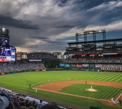 Coors field on a busy game night
