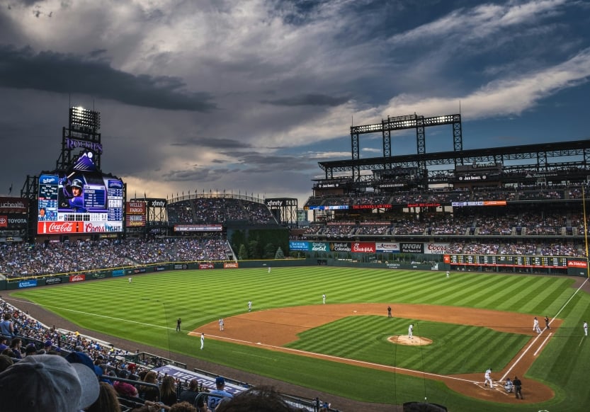Coors field on a busy game night