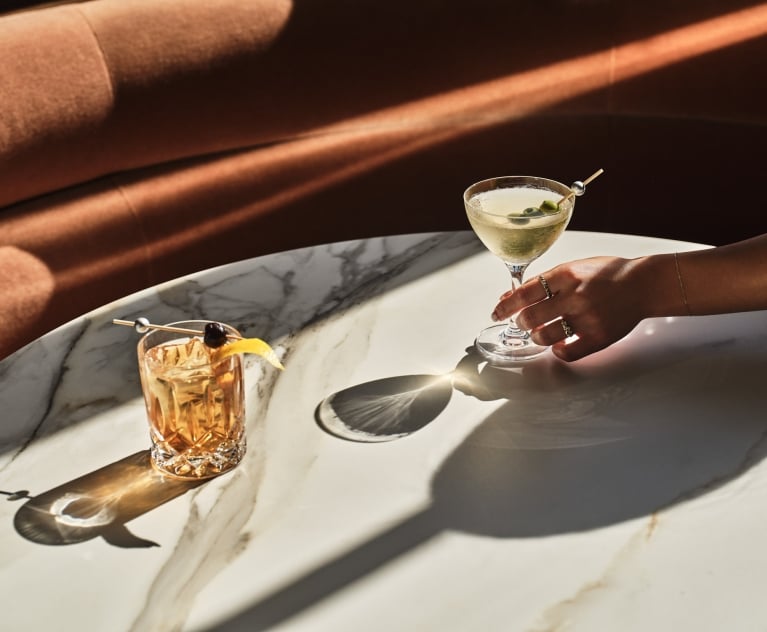 Drinks closeup image from The Cooper Lounge at Hotel Crawford