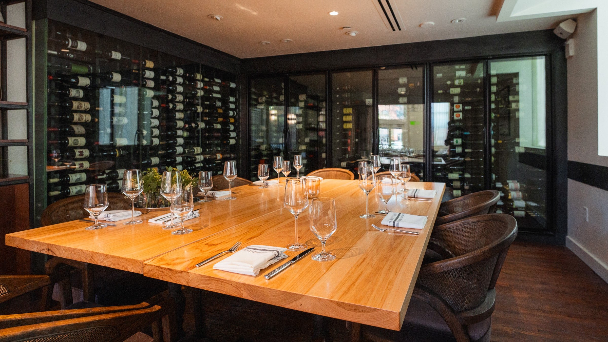 A private dining room at Mercantile used for private events